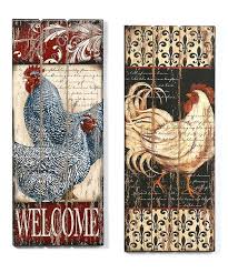 Rooster Wall Decor Set Rooster Decor Wall Decor Set Chicken Decor