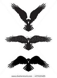 White Bird With Wings Spread Dark Evil Heraldic Raven With Crow Tattoo Design Wings Drawing Raven Tattoo