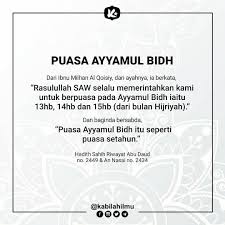 Lalu, apa saja keistimewaan dan manfaat puasa ayyamul bidh? 0ie3qxmuy Vwym