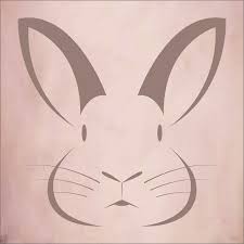 Bunny Rabbit Face Stencil Perfect For Easter Decor This Is A Two Piece Overlay Stencil 1 Bunny Head Bunny Face Bunny Templates Easter Signs