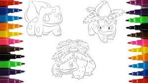 Check spelling or type a new query. Pokemon Coloring Pages Bulbasaur Evolution Colouring Book Fun For Kids Youtube