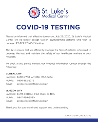 St Luke S Hospitals Stop Accepting Walk In Covid 19 Tests Inquirer News