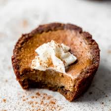 Mini Paleo Pumpkin Pies With Gingerbread Cookie Crust Recipe Mini Pumpkin Pies Paleo Pumpkin Pie Ambitious Kitchen