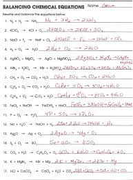 Balance the following chemical equation… to help balance the coefficients and the following equation. Balancing Chemical Equations Worksheets With Answers Chemistry Lessons Chemical Equation Chemistry Worksheets