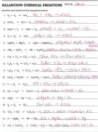Balance and classify five types of chemical reactions: Balancing Chemical Equations Worksheets With Answers Chemistry Lessons Chemical Equation Chemistry Education