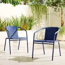 All Weather Wicker Stacking Chair Set Of 2 In 2020 Affordable Outdoor Furniture Cheap Outdoor Furniture Outdoor Dining Chairs