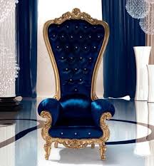 Not Found Colorful Interior Design Throne Chair Royal Blue And Gold