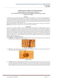 Here are some knitting faults: Pdf Minimization Of Defects In Knitted Fabric