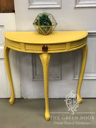 Tilton Chalk Paint By Annie Sloan With Clear Wax Yellow Painted Furniture Painted Furniture Bamboo Furniture Design