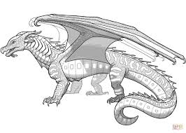 Wings Of Fire Seawing Coloring Pages To Print Wings Of Fire Dragons Wings Of Fire Dragon Coloring Page