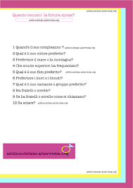 Chi Conosce Meglio La Futura Sposa Vedi Le Altre Versioni Sul Blog Addionubilato Altervista Org Addio Al Nubilato Futura Sposa Giochi Per Addio Al Nubilato