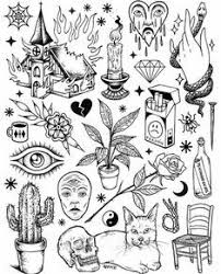 Image Result For Traditional Tattoos Black And White Halloween Tattoo Flash Tattoo Flash Art Traditional Tattoo Outline