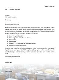 Contoh surat lamaran pekerjaan bahasa inggris untuk bank bni, bca, mandiri, bri dll. Download Contoh Surat Lamaran Kerja Mengajar Guru Terbaru 2019 Wildan Fuady