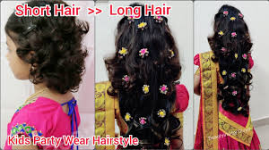 These short hairstyles for kids are quite easy to replicate, comfortable and suit several hair and face types. Kids Easy Hairstyle For Short Hair Using Hair Extensions Partywear Hairstyle For Women Kids Girls Youtube