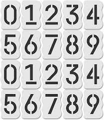 Do you need stencil adhesive? Amazon Com Curb Stencil Kit For Address Painting All Numbers 14 Mil Mylar Plastic 4 Tall Numbers 2 Of Each Classic Stencil Font