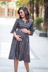 Vogue Striped Maternity Nursing Dress Maternity Nursing Dress Stylish Maternity Outfits Nursing Dress
