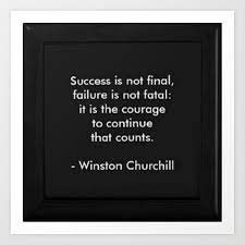 Winston Churchill Success Quote Art Famous Quotes Inspirational Quote Corbin Henry Art Print By Corbin Henry Society6