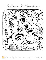 Stripy Cuties To Color Hattifant Monkey Coloring Pages Coloring Books Coloring Pages