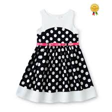 New Youngland Girls Dress Sundress Belt Polka Dot Sleeveless