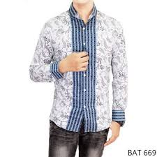 Desain Kemeja Batik Pria Kombinasi Kain Polos Lengan Panjang Dan Pendek Eksklusif Jallosi In 2021 Shirts Mens Tops Tops