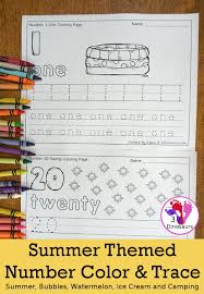 Get crafts, coloring pages, lessons, and more! Easy No Prep Summer Themed Number Color And Trace 3 Dinosaurs