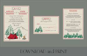 Printable Camping Themed Wedding Invitation Rsvp Card And Etsy Wedding Invitations Rsvp Cards Wedding Invitations Rsvp Themed Wedding Invitations