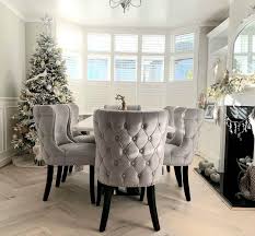 Margonia Dining Chair Dove Grey Dining Chairs Gray Dining Chairs Dining