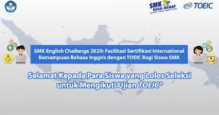 The 4 parts of the listening english test for toeic or smk examination needs a lot of exercise to master them. Smkn 2 Baleendah Smk English Challenge 2020 Bantuan Ujian Sertifikasi Internasional Kemampuan Bahasa Inggris Dengan Toeic Bagi Siswa Smk