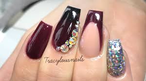 From sparkling glitter and bright colours to muted tones and natural shades, our acrylic nail. Deep Burgundy Redesign Acrylic Nails Youtube