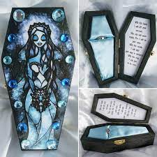 Tim Burton S Corpse Bride Emily Inspired Coffin Shaped Etsy Tim Burton Corpse Bride Engagement Ring Shapes Engagement Ring Box
