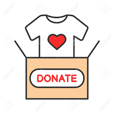 Please select some boxes to donate. Clothes Donating Color Icon Donation Box With T Shirt Used Clothes Charity Isolated Vector Illustration Royalty Free Cliparts Vectors And Stock Illustration Image 105958091