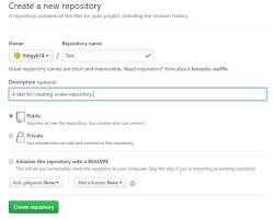 GitHub上创建新仓库的图片
