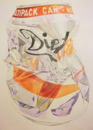 Crushed Diet Coke Can Drawing Art Observational Drawing Drawings Art