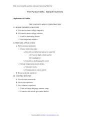 For more help with formatting, see our mla handout. Sample Outline Http Owl English Purdue Edu Owl Resource 544 01 The Purdue Owl Sample Outlines Alphanumeric Outline The College Application Process I Course Hero
