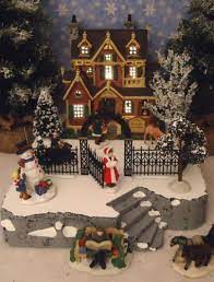 Christmas Snow Village Display Add On Platform Base Dept 56 Lemax B Christmas Village Display Christmas Town Christmas Tree Village