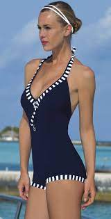 This Sunflair Sailor One Piece Swimsuit Offers Soft Cups That Discreetly Support The Bust And Combines A High Level Of Comf Swimsuits Swimwear Fashion Swimwear