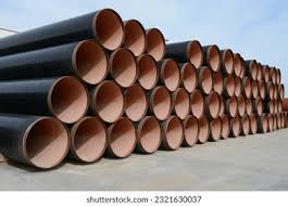 Large Diameter Steel Pipe Plant Steel Stock Photo 2321630037 ...