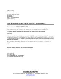 Chantal remet à sophie le certificat de travail, et le solde de tout compte. Notification De Fin De Contrat Modeles Exemples Pdf Biztree Com