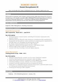 dental receptionist resume samples qwikresume