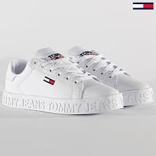 Baskets basses slip on plateformes strap strass cuir. Tommy Hilfiger Baskets Femme Cool Cupsole Sneaker 1118 White Laboutiqueofficielle Com