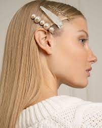 Pearl Gold And Enamel Clip Set Hair Accessories Hair Jewelry Hair Clips