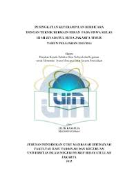 Waktu itu cuaca cerah.dalam perjalanan saya melihat. Upaya Meningkatkan Keterampilan Menyimak Metode Bermain Peran Pada Siswa Kelas Iii Mi Muhammadiyah 02 Depok