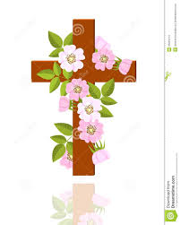 A cross covered with colored flowers used in depiction of easter. Clipart Cross With Flowers 4 Clipart Station