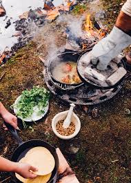 Campfire Chicken Braised In Pumpkin Seed Salsa Pumpkin Seed Recipes Campfire Chicken Pumpkin Seeds