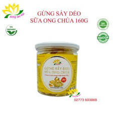 GỪNG SẤY DẺO SỮA ONG CHÚA HŨ 160G - HƯƠNG SEN VIỆT