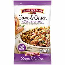 Browse our wide selection of stuffing mix for delivery or drive up & go to . Pepperidge Farm Sage Onion Cubed Stuffing 12 Oz Kroger