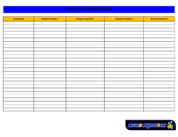 We've chosen to track skills in our examples, you could also use specific training courses you want. Cross Training Matrix Excel Flevypro Document