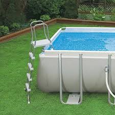 Intex 32ft X 16ft X 52in Rectangular Ultra Frame Pool Set With Filter Pump Saltwater System With Images Rectangular Pool Rectangular Swimming Pools Pool