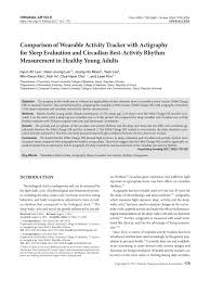Pdf Comparison Of Wearable Activity Tracker With Actigraphy