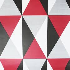 Follow the vibe and change your wallpaper every day! Yol Apex Diamond Geometric Wallpaper Red Black Grey 1404